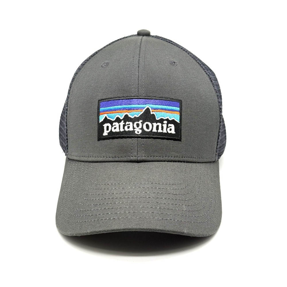 Patagonia Hat Cap Trucker Snap Back One Size Gray Mesh Logo Outdoor Mens